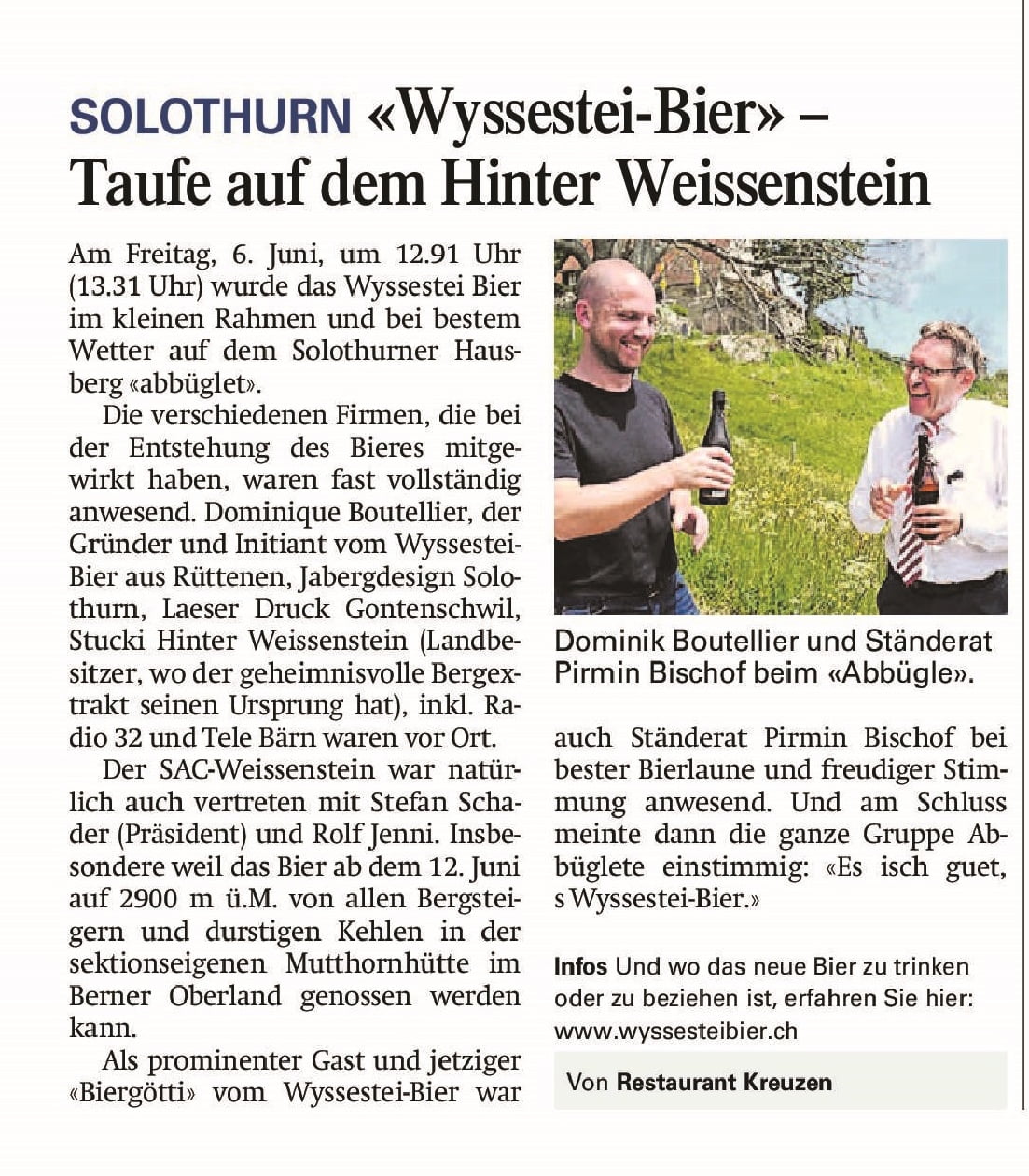E-Paper Ausgabe Solothurner Zeitung Samstag, 14 Juni 2014